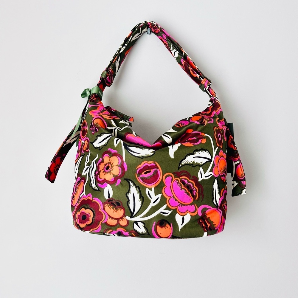 Vera Bradley Astoria Shoulder Bag | Bubbly Flowers Green | Medium - Picture 2 of 6